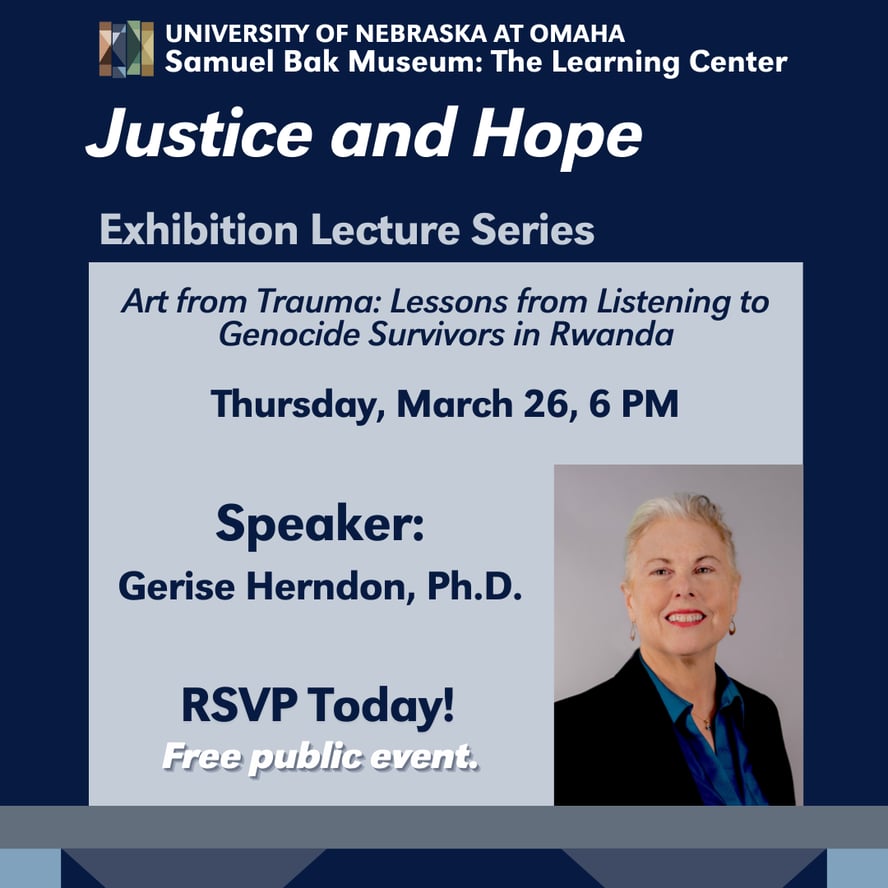 Museum exhibition lecture promotion on March 26 at 6 pm with Dr. Herndon. 