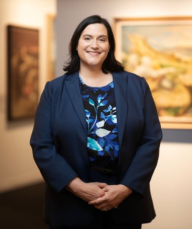 A portrait of Hillary in the Museum.