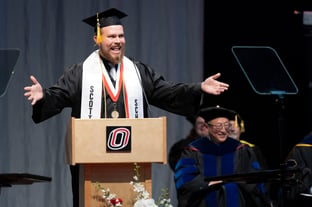Zander Gibney served as a student speaker at May 2023's commencement ceremonies. 