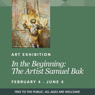 Samuel Bak Museum exhibition flyer.