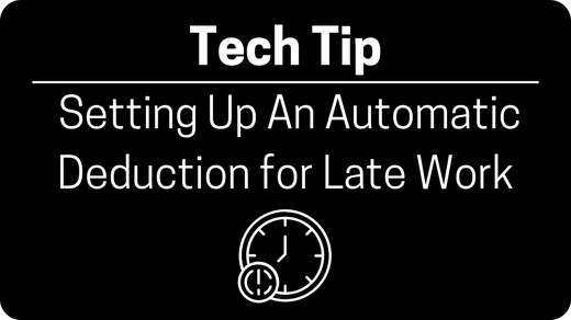 Image to click that says setting up an automatic deduction for late work