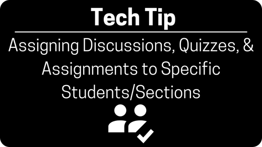 image to click that says assigning activities to specific students/sections