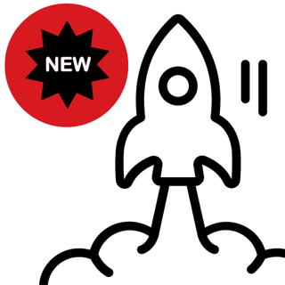 image of a rocket ship with a new sticker