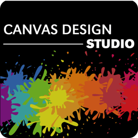 canvas design studio and splatter paint