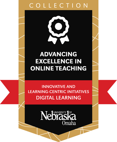 advancing excellence in online teaching badge