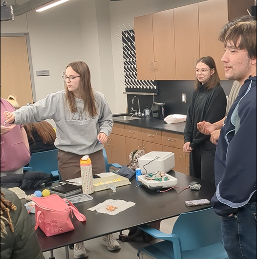Students Eating Near Space Eggs Experiment