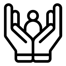 Image of hands holding a person