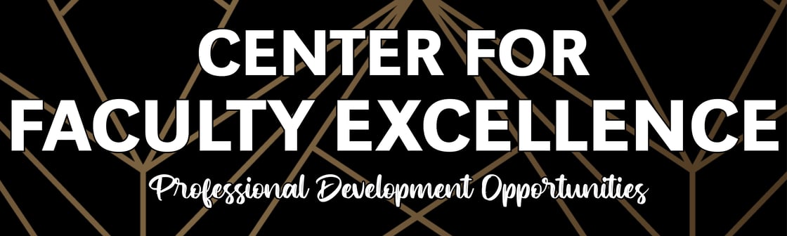 Center for Faculty Excellence - Professional Development opportunities banner