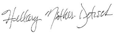Hillary's signature. 
