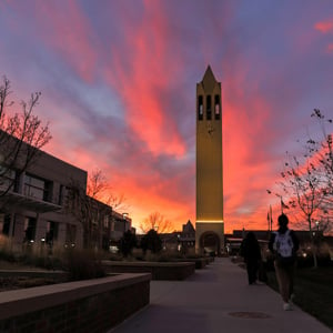 campanile sunset west 
