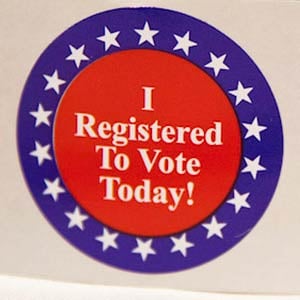 Register to Vote Sticker