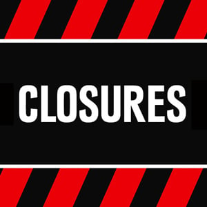 campus road closures