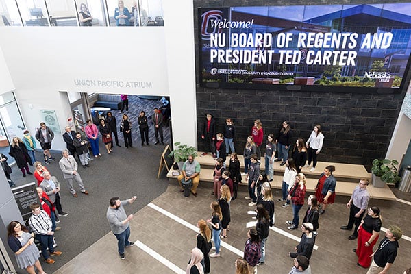 The UNO Choir performs in the CEC