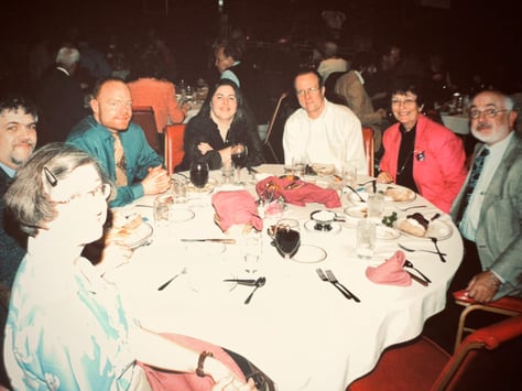 people seated at a table